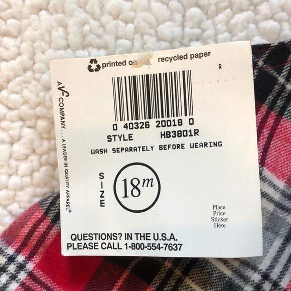 NWT FLANNEL PLAID KITTY CAT OUTFIT! - Picture 4 of 6